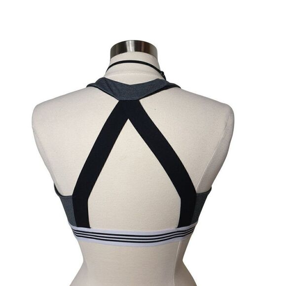 Adidas Women's Sports Bra Ace 3s Grey Sports Bra Mid Impact Medium - Picture 4 of 5